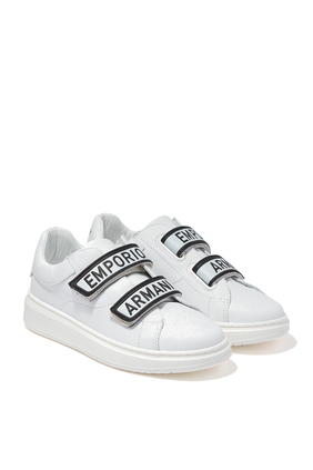 Velcro Sneakers in Calf Leather